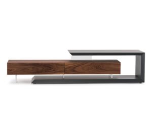 Meuble TV design haut de gamme Link par Cattelan Italia, structure réversible et ajustable avec tiroirs, disponible chez D-Style Interior.