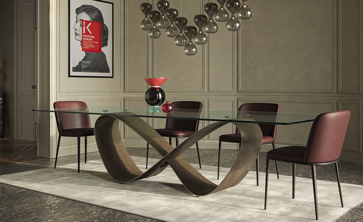 Butterfly – Table design contemporain Cattelan Italia disponible chez D-Style Interior