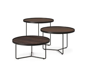 Table basse design haut de gamme Billy Wood par Cattelan Italia, plateau bois massif avec structure métallique, disponible chez D-Style Interior.