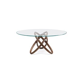 Carioca – Table design contemporain en verre et bois | Cattelan Italia