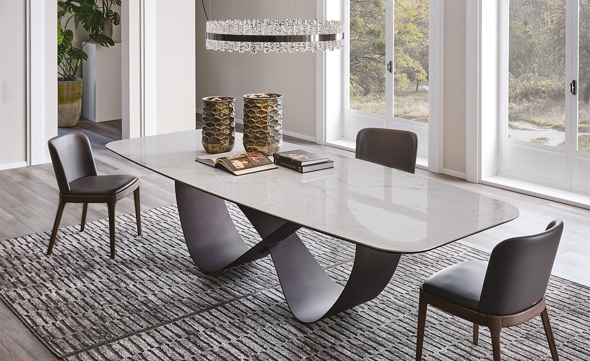 Butterfly Keramik – Table design contemporain Cattelan Italia disponible chez D-Style Interior