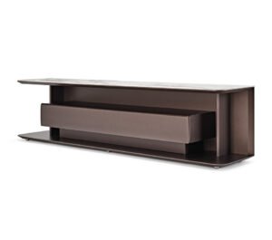 Meuble TV design haut de gamme Award par Cattelan Italia, plateau céramique Marmi et structure bois laqué, disponible chez D-Style Interior
