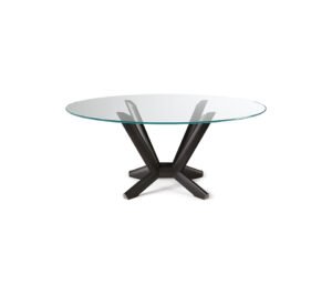 Planer Round table design haut de gamme ronde en verre et acier laqué, signée Cattelan Italia. Élégance, légèreté et sophistication italienne. Disponible chez D-Style Interior.
