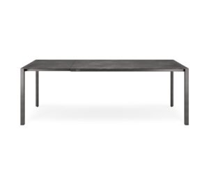 Pedro Drive table extensible design haut de gamme en acier laqué et bois laminé, alliant élégance italienne et fonctionnalité contemporaine. Disponible chez D-Style Interior.