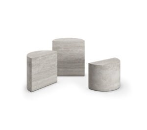 Table basse design haut de gamme Domingo par Cattelan Italia, en céramique Marmi aux lignes sculpturales, disponible chez D-Style Interior.