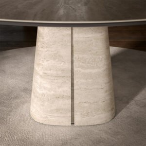 Rado Keramik Round par Cattelan Italia, table ronde en céramique aux lignes sculpturales, marie innovation et élégance italienne. Une pièce d’exception disponible chez D-Style Interior.