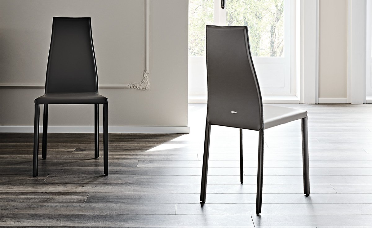 Kaori Chaise design Kaori en cuir signée Cattelan Italia, élégante et contemporaine, disponible chez D-Style Interior.