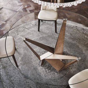 Skorpio Round table design haut de gamme par Cattelan Italia, alliance parfaite d’équilibre et de modernité. Disponible chez D-Style Interior.