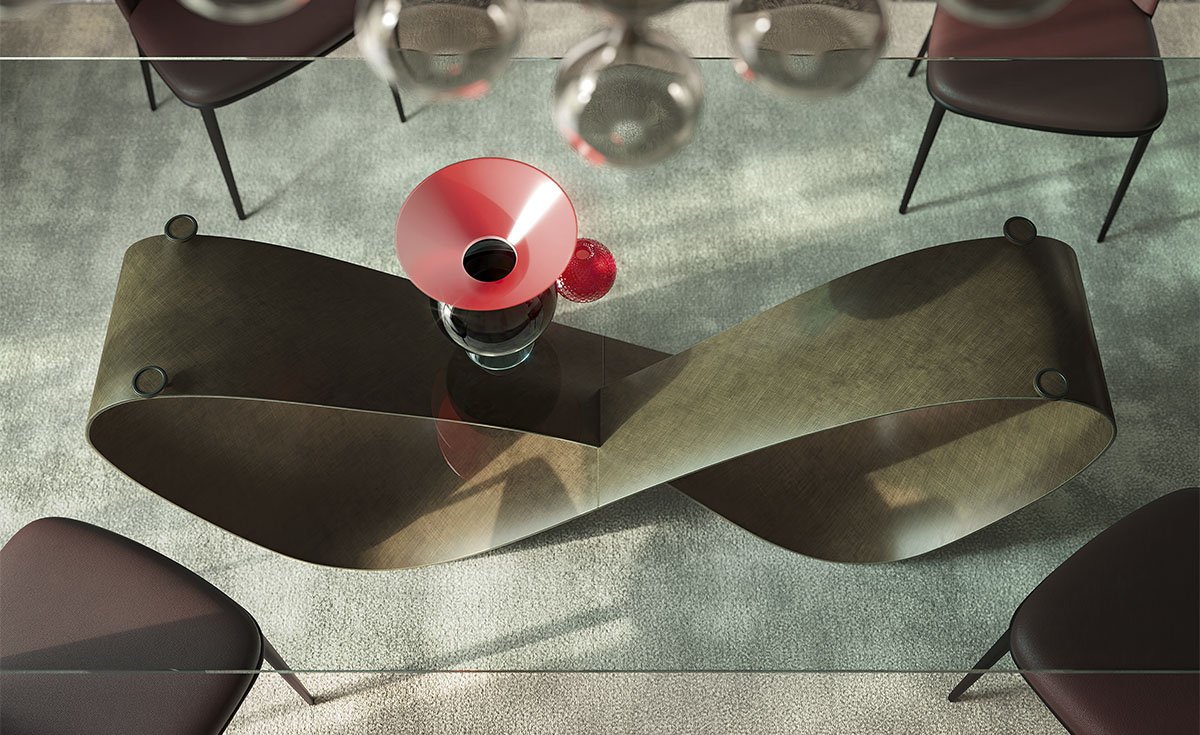 Butterfly – Table design contemporain Cattelan Italia disponible chez D-Style Interior