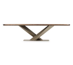 Stratos Keramik Premium table design haut de gamme par Cattelan Italia, base en acier embossé et plateau en céramique Marmi Premium. Disponible chez D-Style Interior.