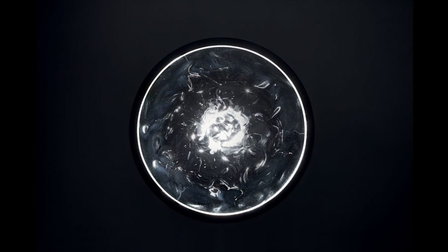ACQUA SOSPENSIONE en verre de Murano transparent et métal bronze avec éclairage LED intégré, design Reflex Angelo, disponible chez D-Style Interior