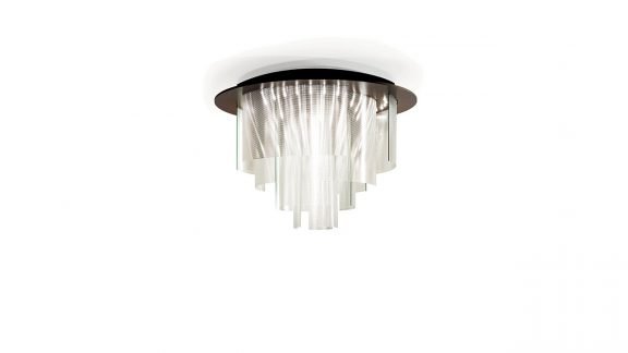 ARIA LAMPADARIO | Suspension élégante en verre nervuré – Reflex Angelo