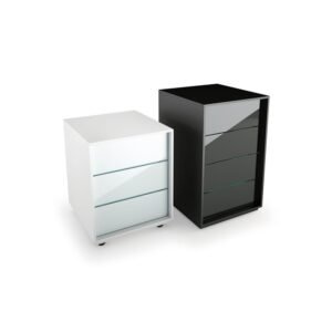 Luminare Cassettiera | Meuble à tiroirs design FIAM Italia signé Roberto Paoli, en bois laqué opaque avec façades en verre peint, disponible chez D-Style Interior