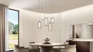 Luminaire suspendu LANTERNA SOSPENSIONE en verre artistique et structure chromée par Reflex Angelo disponible chez D-Style Interior