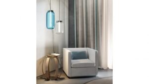 Luminaire suspendu LANTERNA SOSPENSIONE en verre artistique et structure chromée par Reflex Angelo disponible chez D-Style Interior
