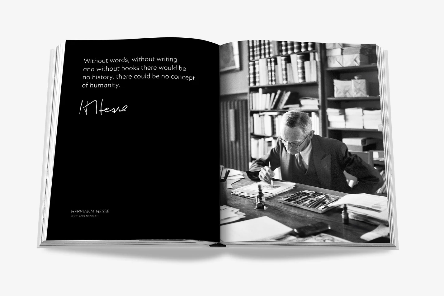 Livre design haut de gamme Montblanc: Inspire Writing par Assouline, édition Legends sous étui luxueux, disponible chez D-Style Interior.