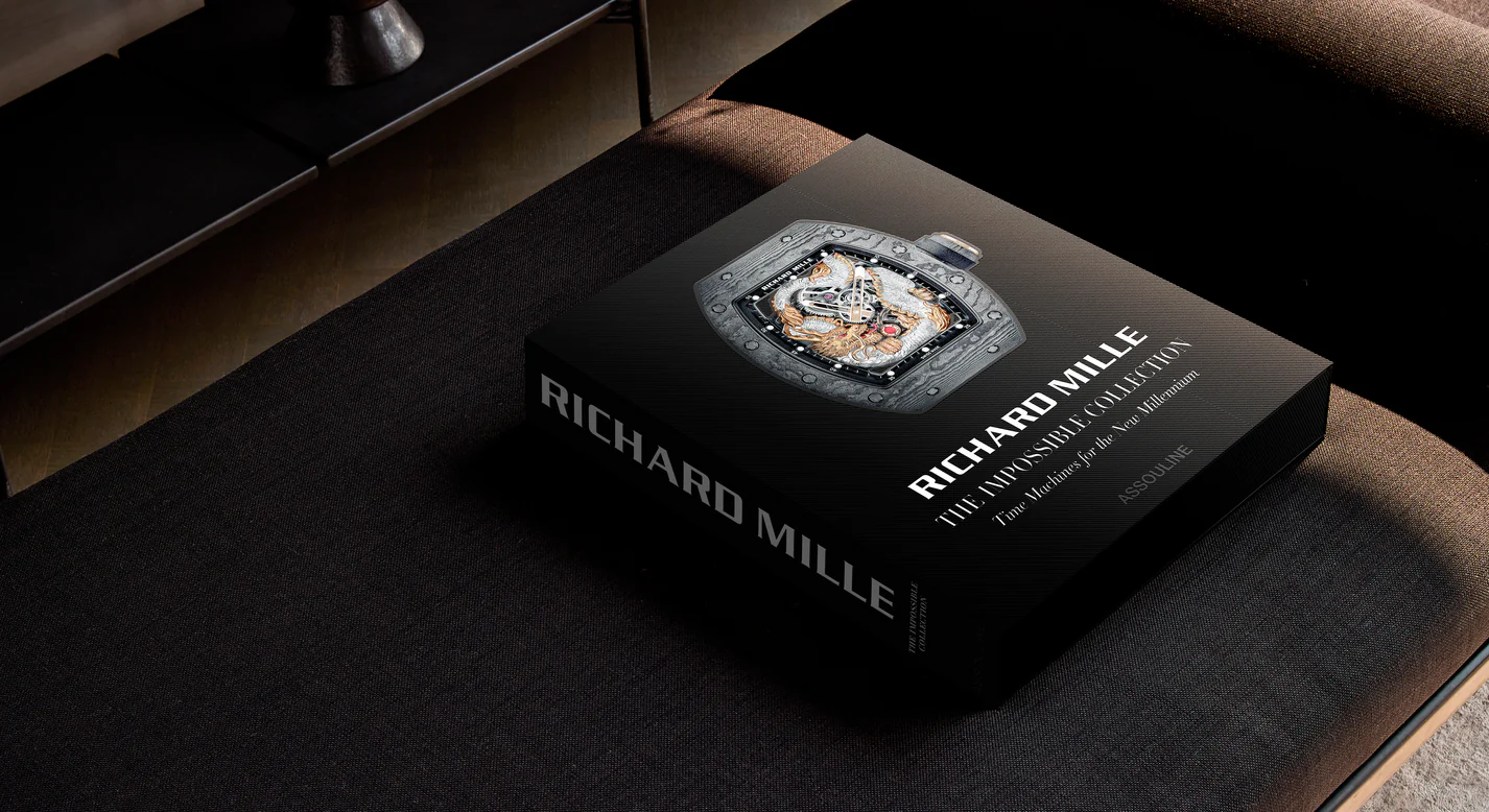 Livre design haut de gamme Richard Mille: The Impossible Collection par Assouline, édition ultime sous écrin, disponible chez D-Style Interior.