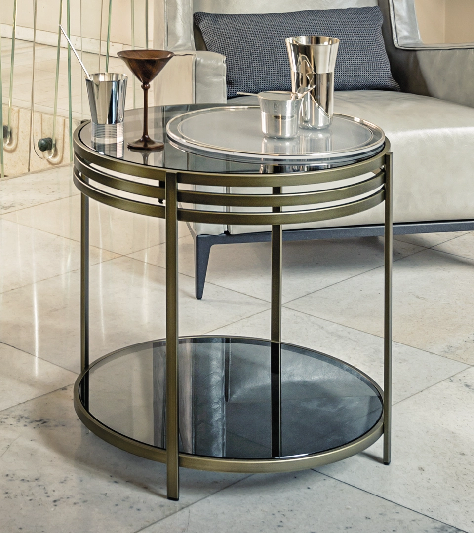 Ula – Table basse design en verre fumé Arketipo