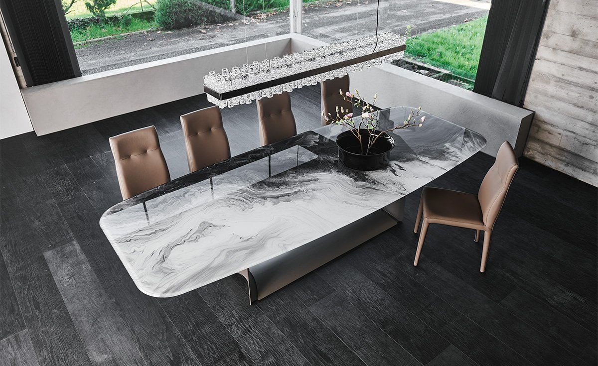DRAGON Crystalart – Table en verre décoratif | Cattelan Italia
