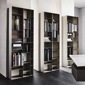 Bibliothèque design haut de gamme Latitude Cattelan Italia, bibliothèque modulable métallique avec module 70x26x100 cm, disponible chez D-Style Interior.