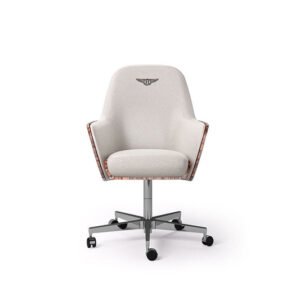 Kingston | Fauteuil de bureau design Bentley Home en cuir ou tissu, structure en bois cintré, hauteur réglable, disponible chez D-Style Interior.