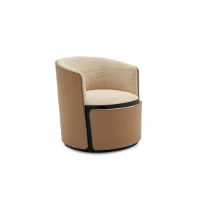 Mere | Fauteuil de bureau design Bentley Home en cuir ou tissu, structure en bois courbé, finitions luxe, disponible chez D-Style Interior