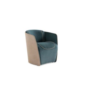 Rugby | Fauteuil de bureau design Bentley Home en cuir ou tissu, structure enveloppante, cadre en bois plaqué ou revêtu, passepoils coordonnés, disponible chez D-Style Interior