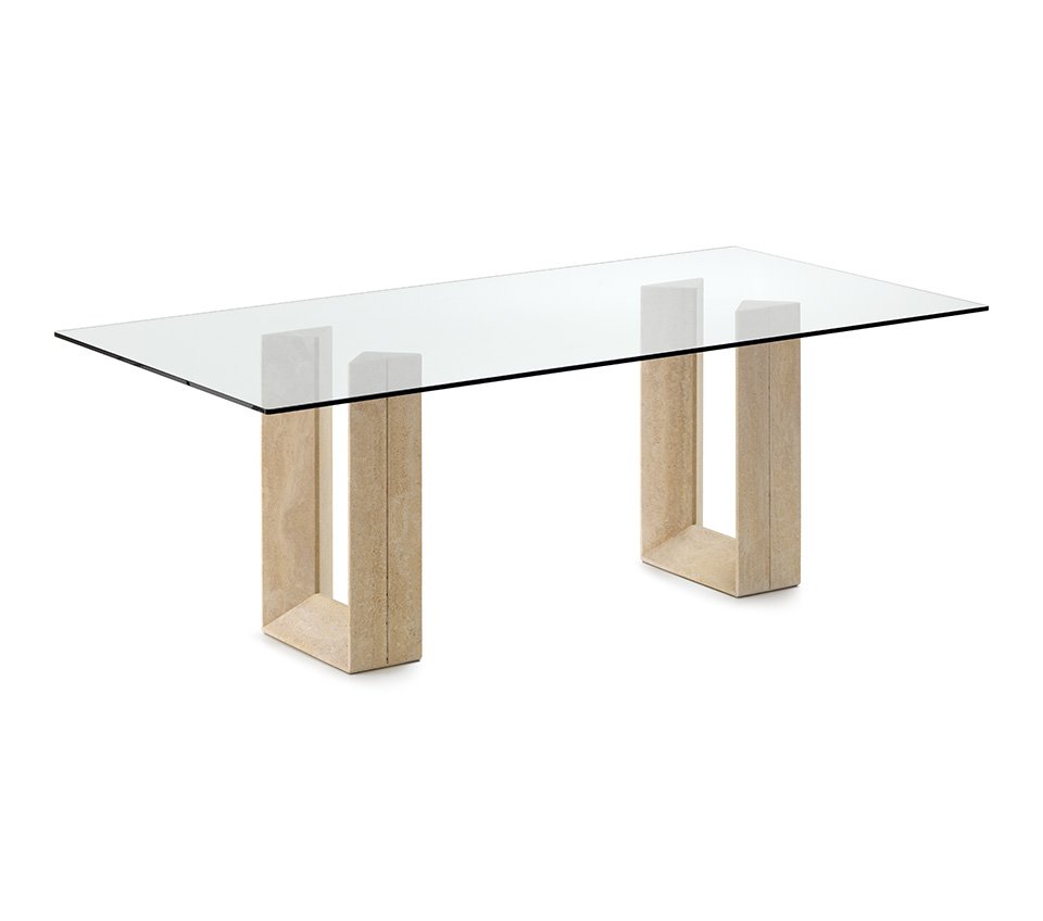DIAPASON – Table en verre et marbre | Cattelan Italia