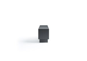 Cala Buffet design minimaliste en cuir et bois, alliant pureté des formes et artisanat italien raffiné. Disponible chez D-Style Interior.