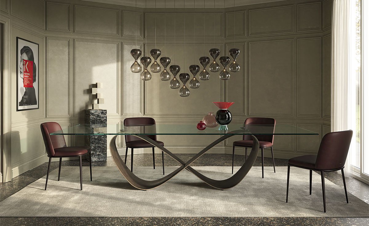 Butterfly – Table design contemporain Cattelan Italia disponible chez D-Style Interior