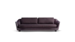 Canapé design haut de gamme DUO par Poltrona Frau, design courbe modulaire gainé cuir Pelle Frau®, disponible chez D-Style Interior