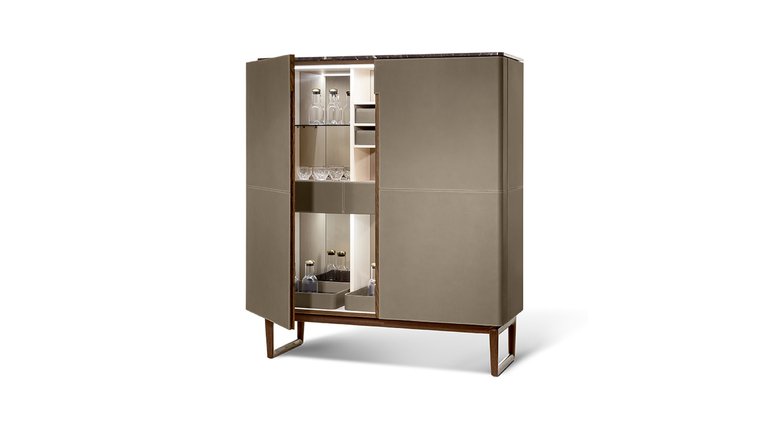 Meuble bar design haut de gamme Fidelio – Poltrona Frau