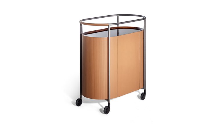 Bibliothèque design haut de gamme Mi Trolley – Poltrona Frau