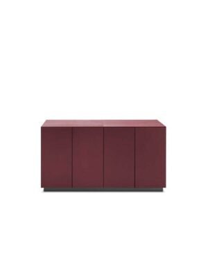 Meuble de rangement design haut de gamme CEO Cube par Poltrona Frau, gainage cuir avec portes à pression, disponible chez D-Style Interior