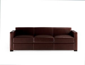 Canapé design haut de gamme Linea A par Poltrona Frau, structure hêtre massif avec revêtement cuir Pelle Frau®, disponible chez D-Style Interior