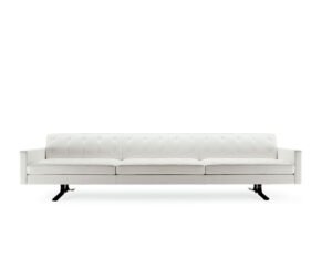 Canapé design haut de gamme Kennedee par Poltrona Frau, système modulable avec matelassage main motif X, disponible chez D-Style Interior