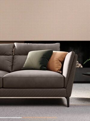 Canapé design haut de gamme Bretagne Gran Comfort par Poltrona Frau, rembourrage structuré avec lignes enveloppantes, disponible chez D-Style Interior