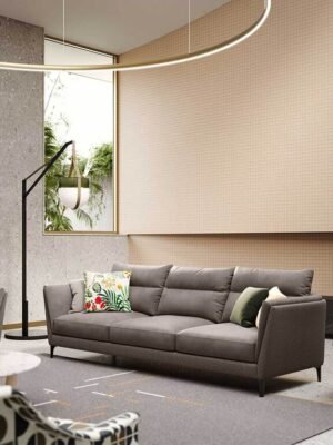 Canapé design haut de gamme Bretagne Gran Comfort par Poltrona Frau, rembourrage structuré avec lignes enveloppantes, disponible chez D-Style Interior