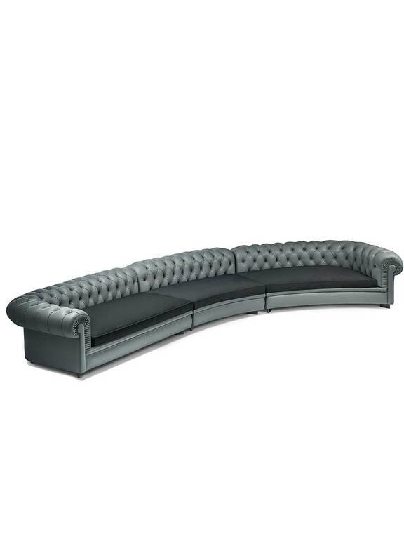 Canapé design haut de gamme Chester Line par Poltrona Frau, système modulaire avec structure hêtre massif et capitonnage main, disponible chez D-Style Interior
