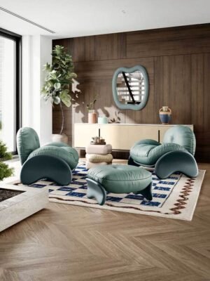 Fauteuil design haut de gamme Squash par Poltrona Frau, structure Polimex® avec coussin déhoussable et pieds cuir, disponible chez D-Style Interior