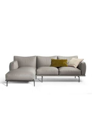 Canapé design haut de gamme Happy Jack par Poltrona Frau, base aluminium gainée cuir avec modularité inclinable, disponible chez D-Style Interior