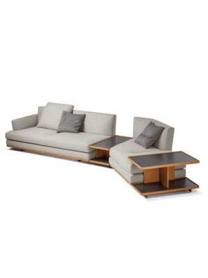Come Together Poltrona Frau : canapé design haut de gamme deux places modulaire signé Serafini + Palomba. Système compléments. D-Style Interior.