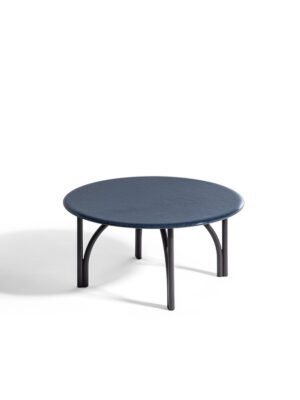 Mirabell | Table basse design haut de gamme Poltrona Frau, aluminium gaufré et pierre de lave émaillée, disponible chez D-Style Interior