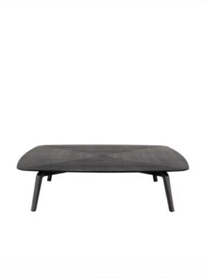 Fiorile | Table basse design haut de gamme Poltrona Frau, piètement en frêne massif moka ou wengé, plateau bois ou marbre Calacatta, formes modulables, disponible chez D-Style Interior.