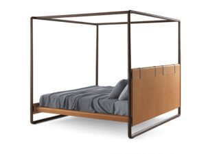 Volare Lit design haut de gamme par Poltrona Frau en cuir Pelle Frau® et bois massif, design italien haut de gamme disponible chez D-Style Interior
