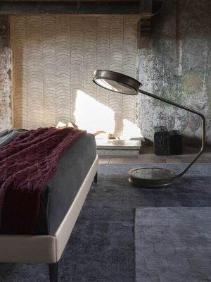 Bretagne Lit design haut de gamme en cuir Pelle Frau® par Poltrona Frau – Disponible chez D-Style Interior.