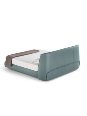 Archibald Lit design haut de gamme en cuir Pelle Frau® par Poltrona Frau, tête de lit rembourrée et design italien raffiné, disponible chez D-Style Interior