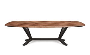 Planer Wood de Cattelan Italia allie bois noble et acier laqué dans un design sculptural et raffiné, symbole du savoir-faire artisanal italien. Disponible chez D-Style Interior.