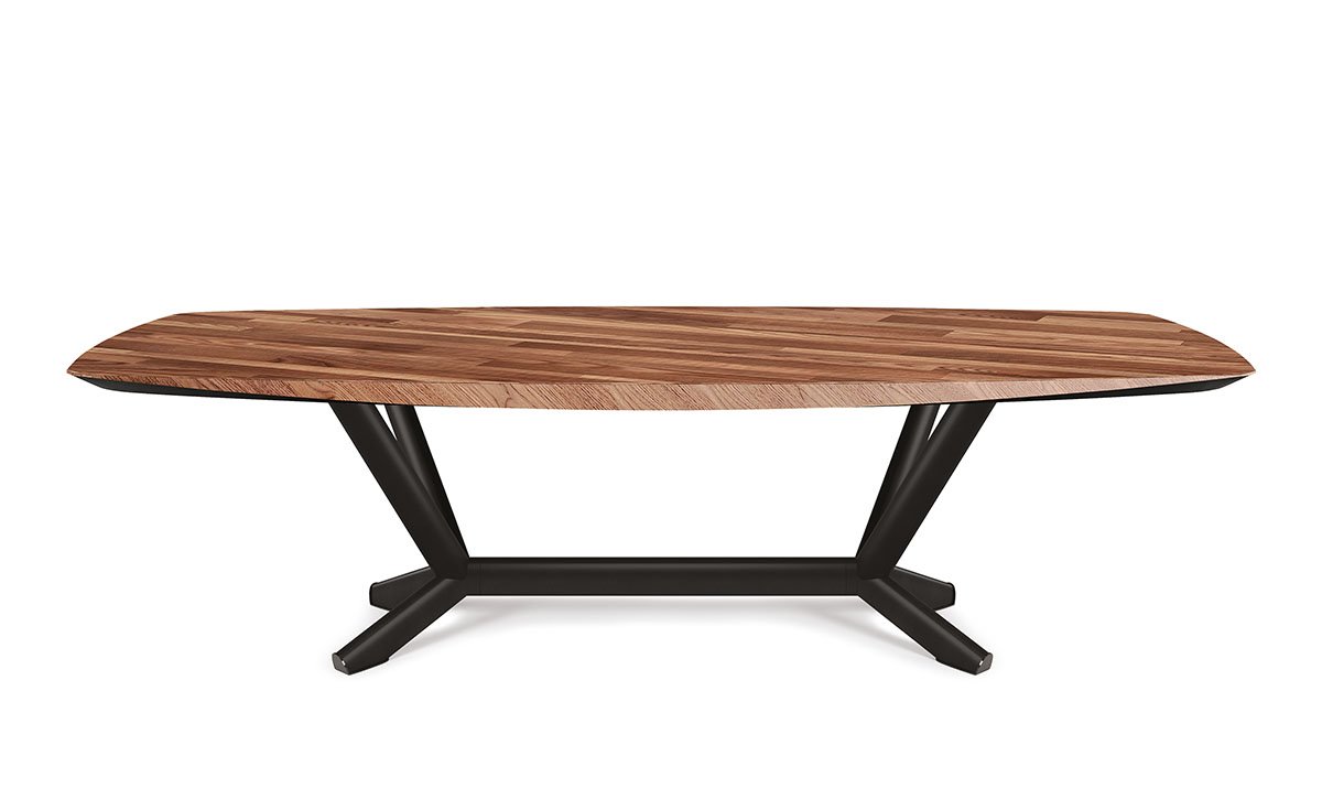 Planer Wood de Cattelan Italia allie bois noble et acier laqué dans un design sculptural et raffiné, symbole du savoir-faire artisanal italien. Disponible chez D-Style Interior.