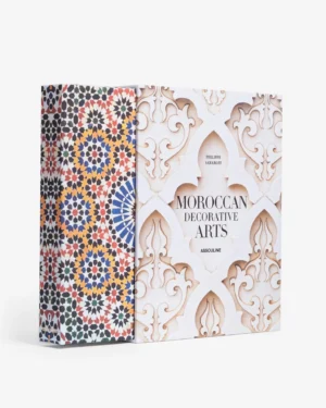 Livre design haut de gamme Moroccan Decorative Arts par Assouline, édition Legends sous étui lin, disponible chez D-Style Interior.